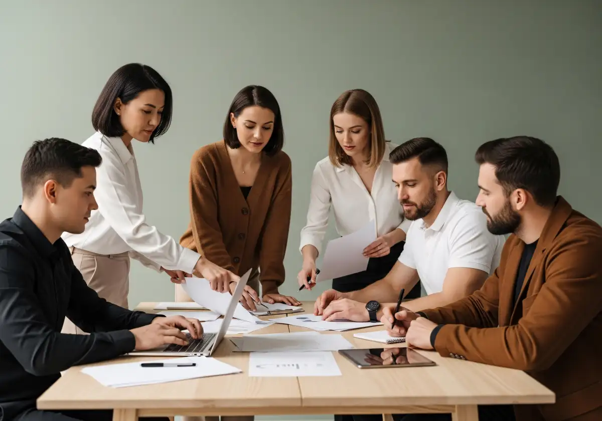 Gemeinsames Meeting von Technik- und Finanzteams